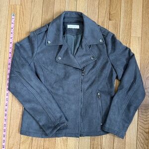 Brushed Gray Moto Jacket